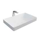 ARROW AP4303 Counter Top Basin Rectangle White Glazed With Overflow
