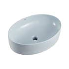 Blue Ceramic Glazed Counter Top Basin 540x380x140mm Oval Shape