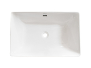 ARROW AP4303 Counter Top Basin Rectangle White Glazed With Overflow