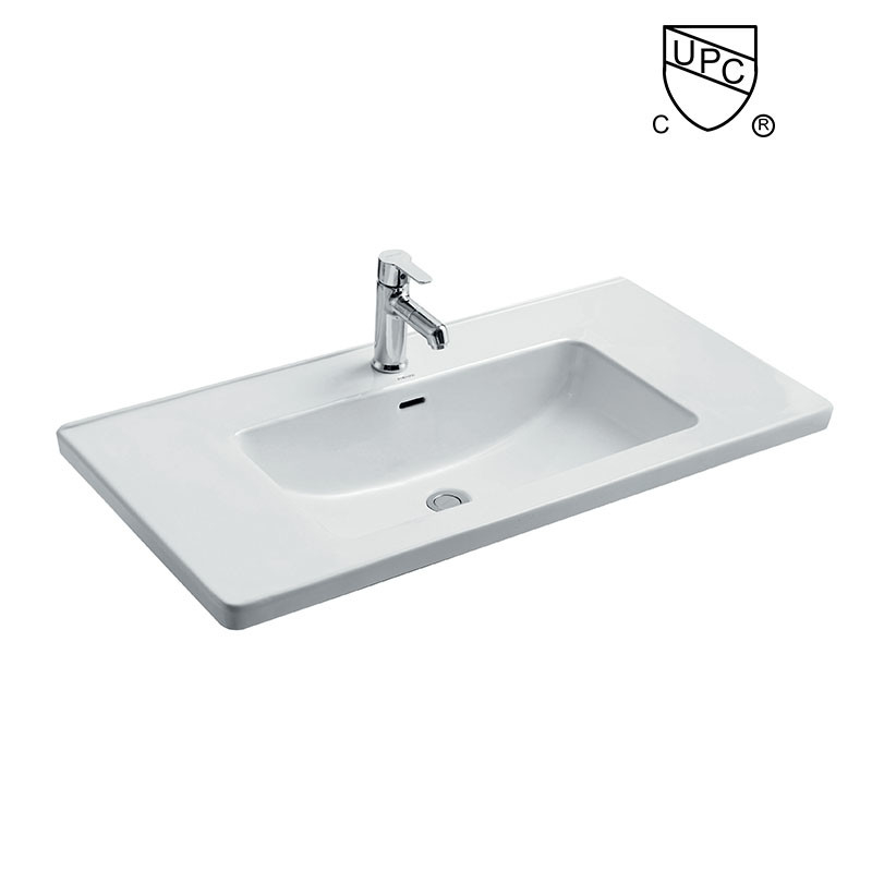UPC Bathroom Vanity Wash Basin Ceramic Tabletop For Hotel Toilet