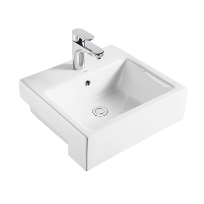 Semi Recessed Counter Top Basin 500x465x190mm With Overflow