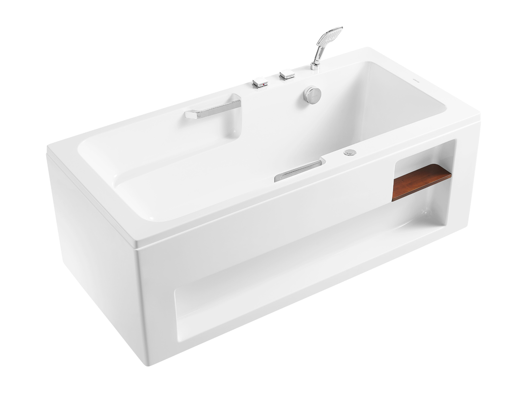 AQ1762SQ Free Standing Bathtub , 160L 200W Hotel Soaking Tub